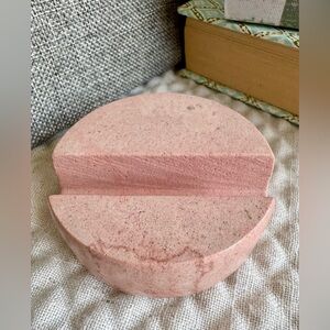 New Pink Marble Stone Cell Phone Heavy Freestanding Holder Stand